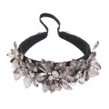 Yiwu ausgefallene Blume Haarnadel Perlen Haarband Samenbänder Samtkristalle Barock Stirnband für Mädchen